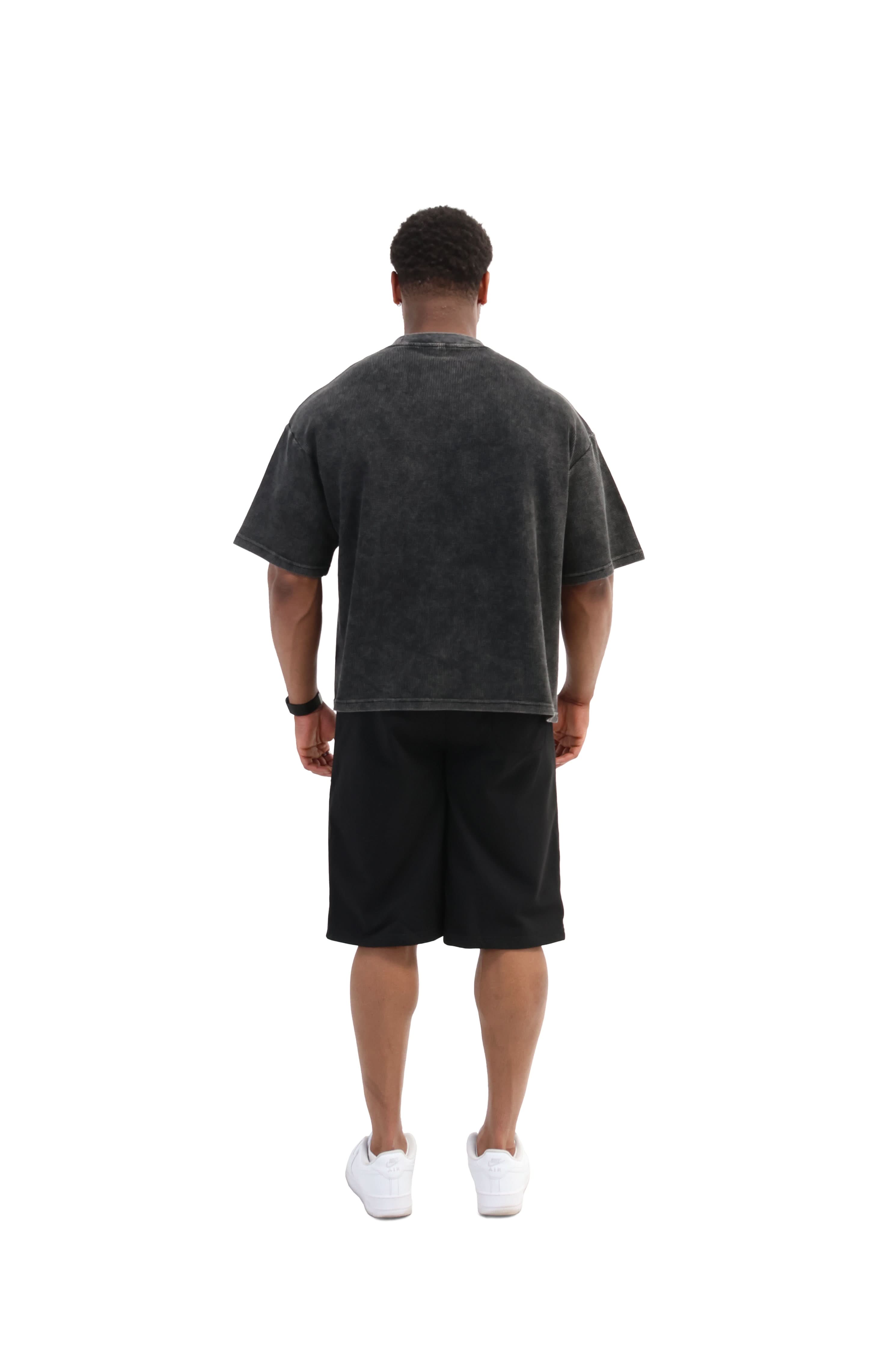 Acid Wash Waffle Boxy Fit Oversized T-Shirt 260gsm
