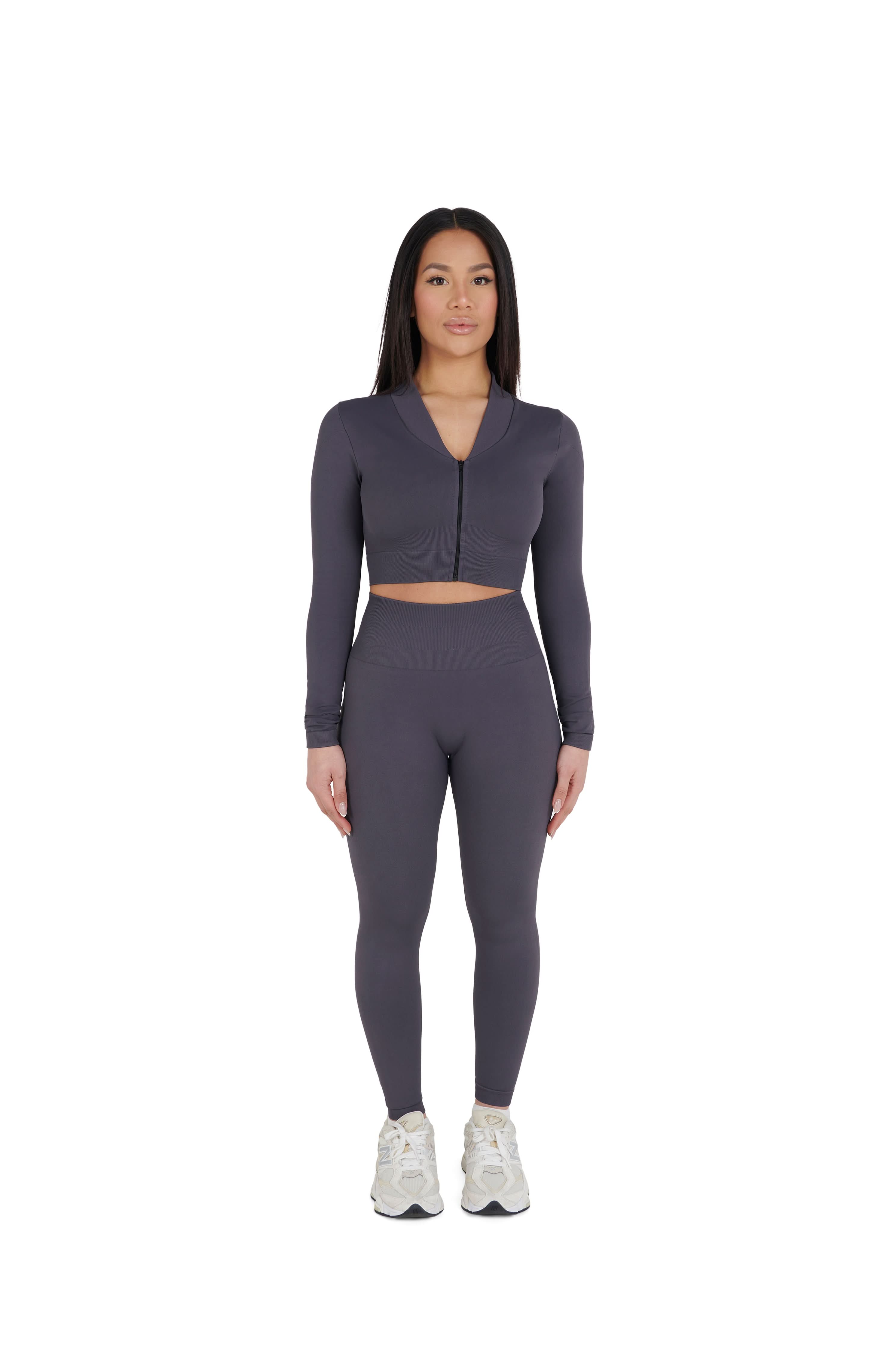 Seamless Cropped Zip Jacket