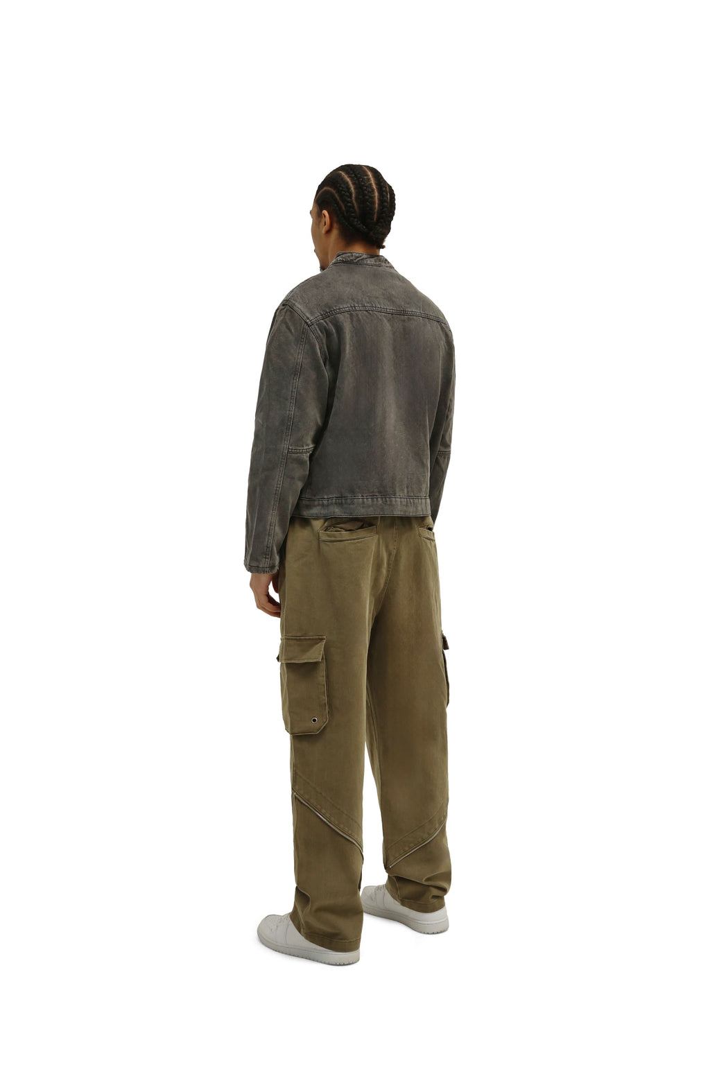 Denim Wash Biker Jean Jacket