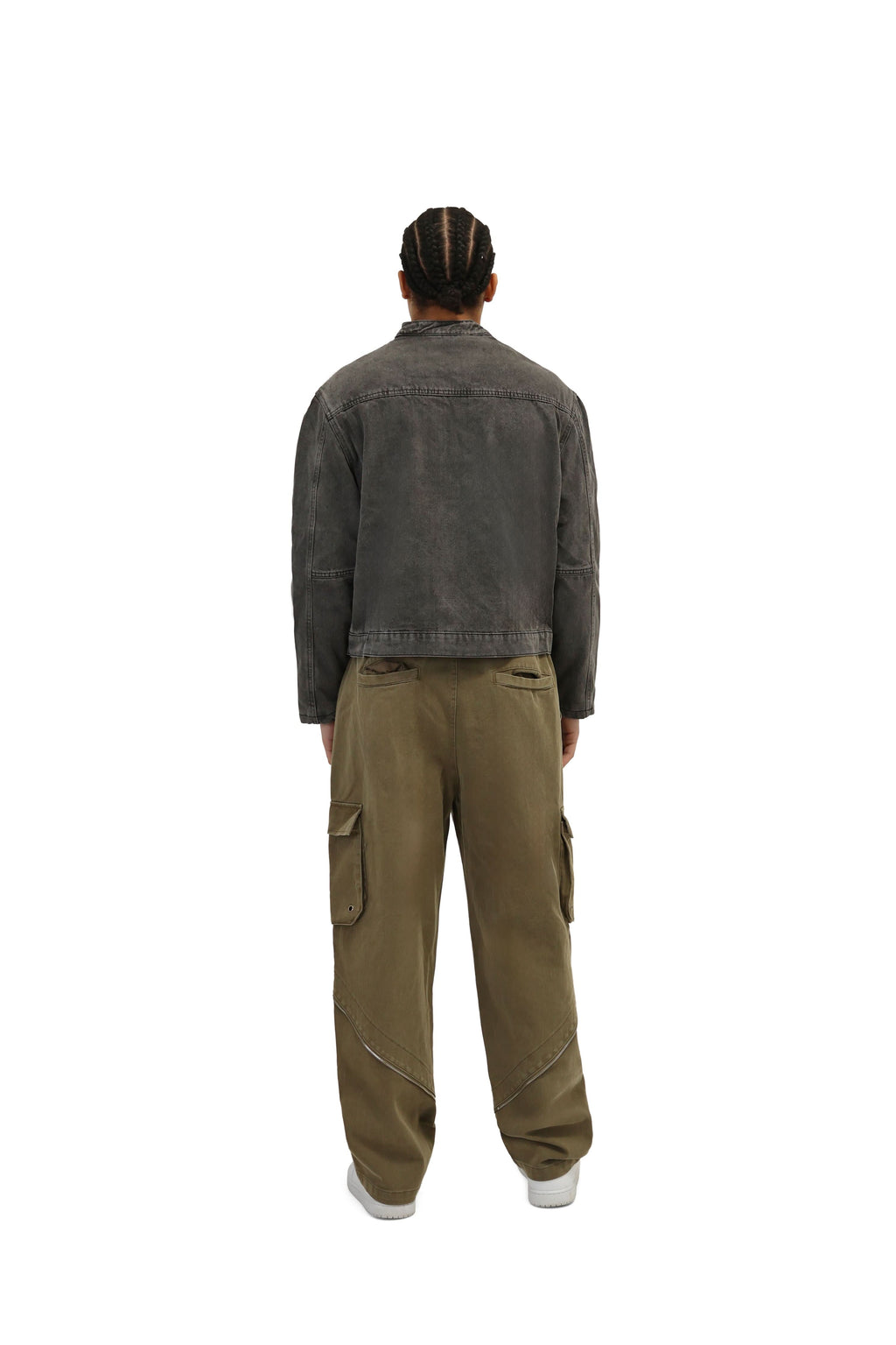 Denim Wash Biker Jean Jacket