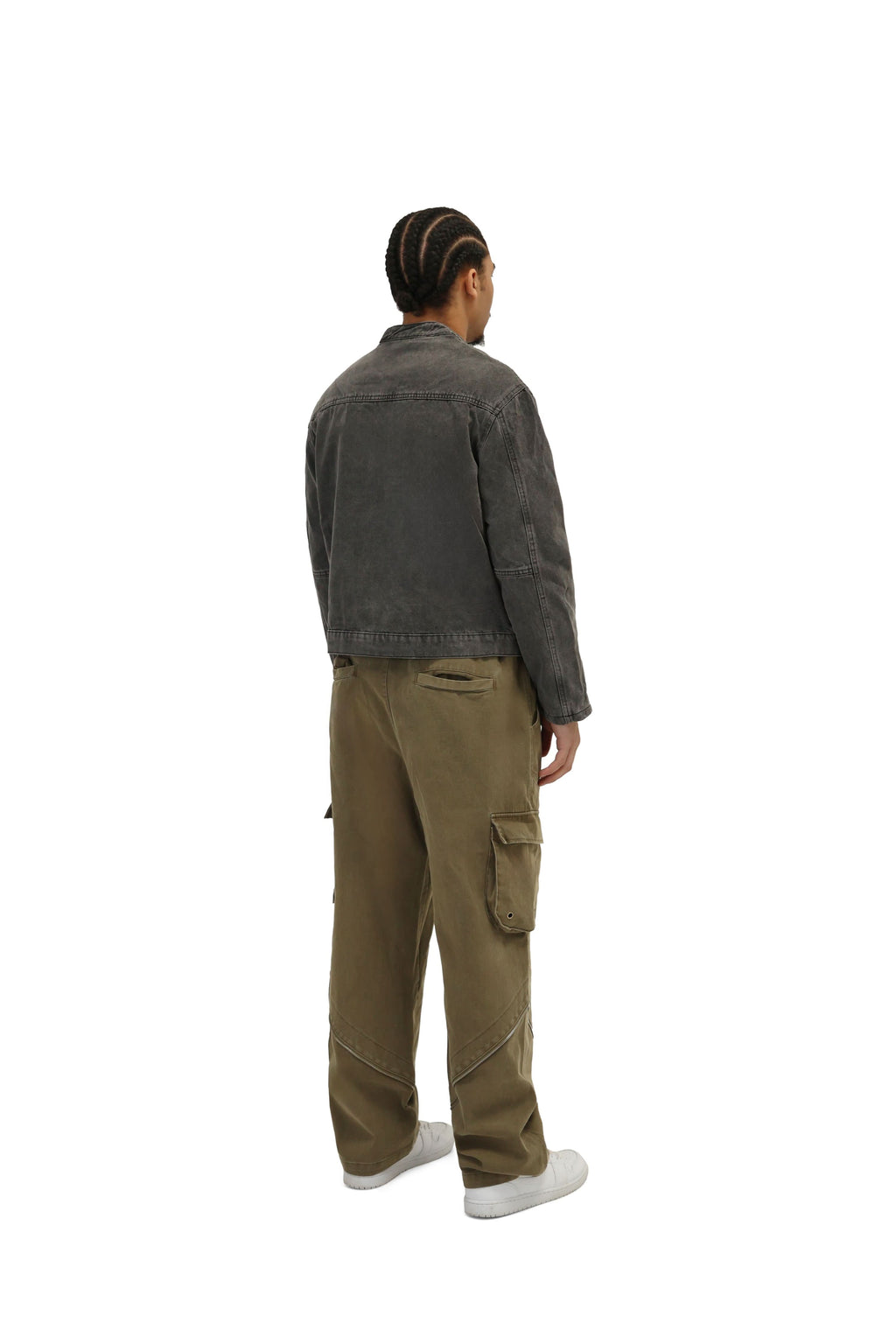 Denim Wash Biker Jean Jacket