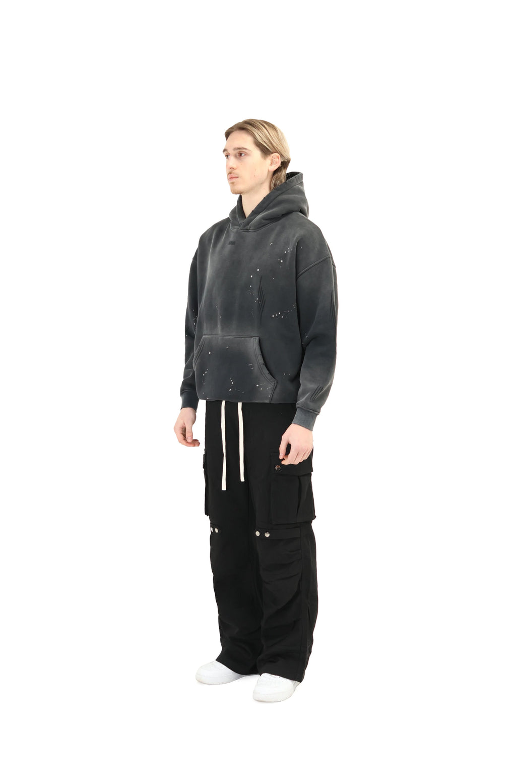 Distressed Oversized Sunfade Splash Hoodie