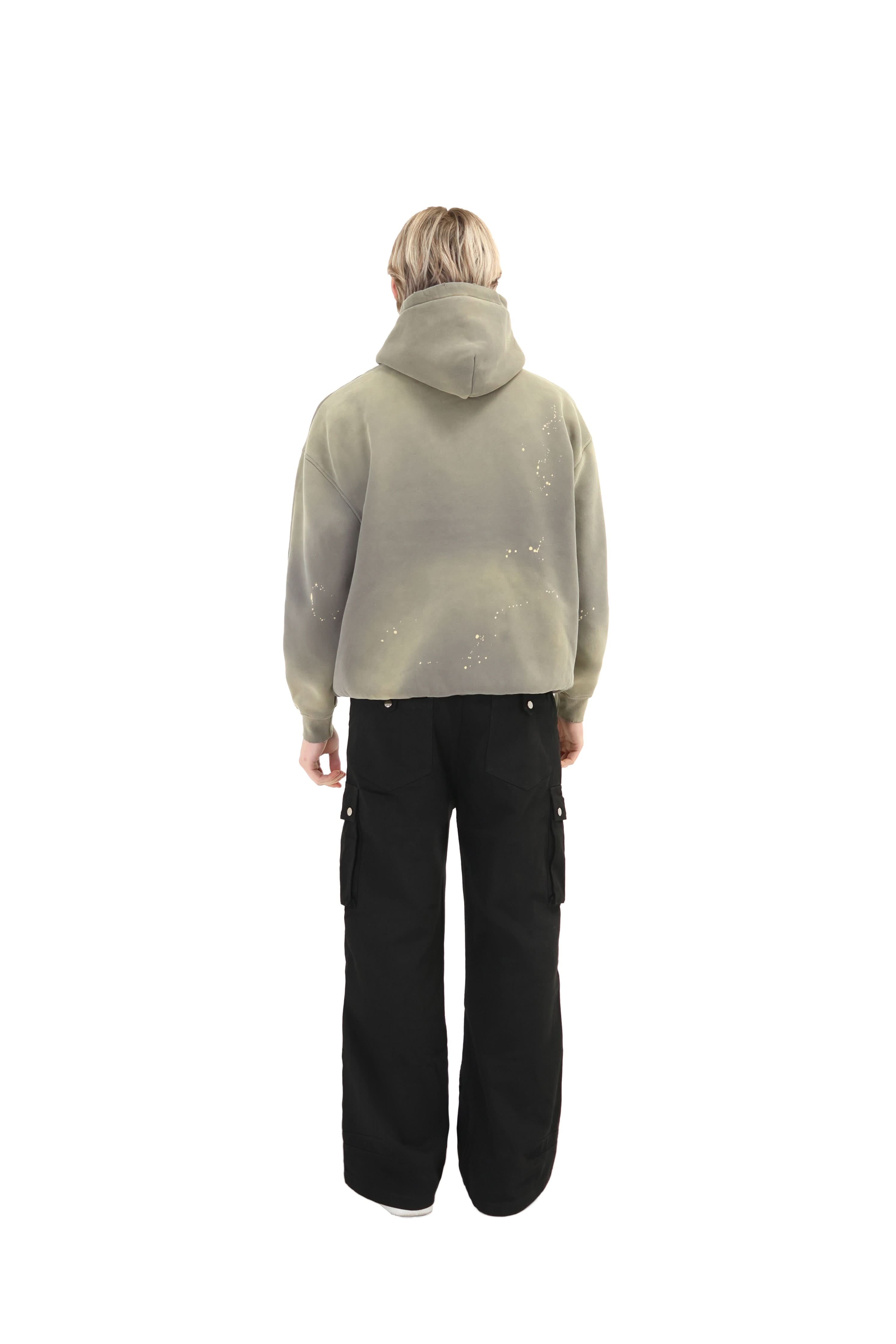 Distressed Oversized Sunfade Splash Hoodie