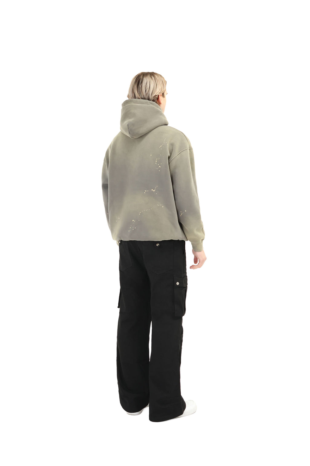 Distressed Oversized Sunfade Splash Hoodie