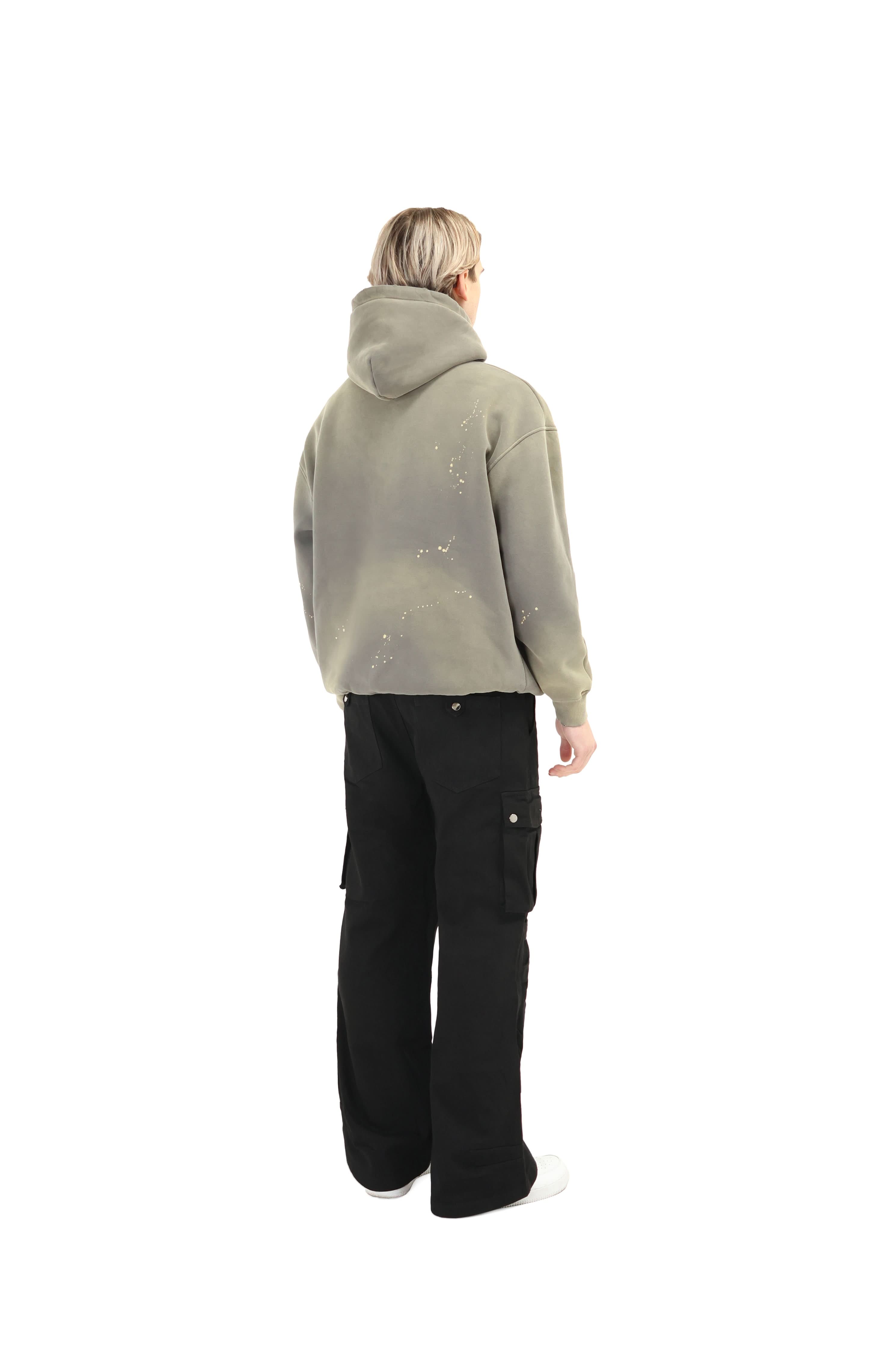 Distressed Oversized Sunfade Splash Hoodie