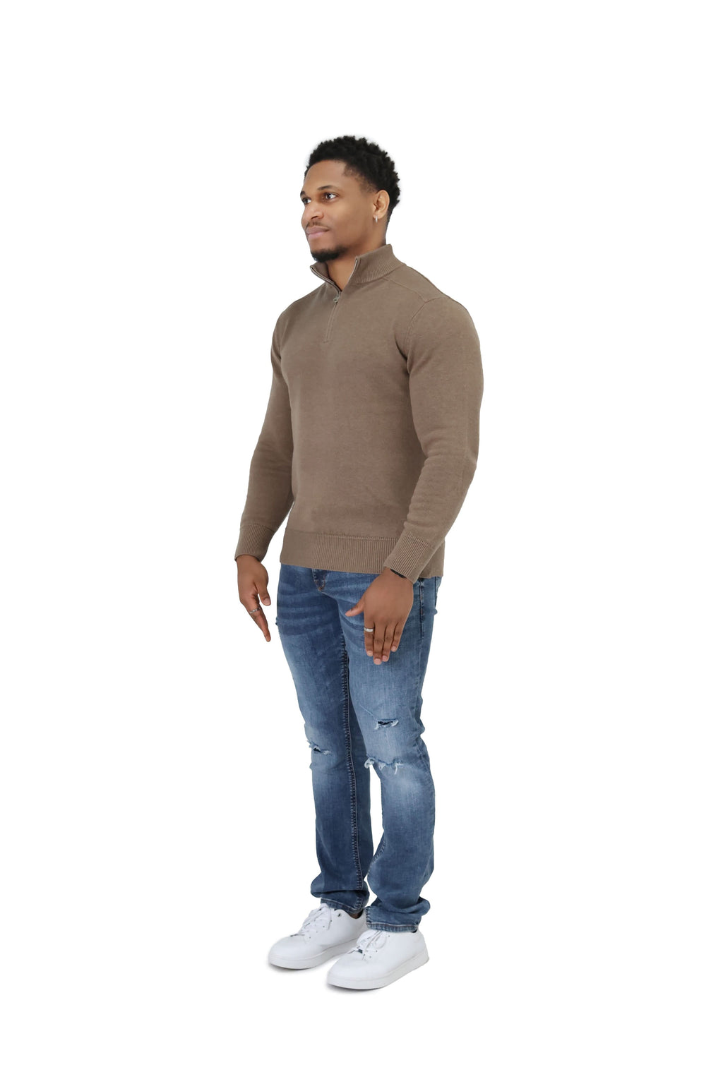 Luxury Silky Wool Knit Quarter Zip