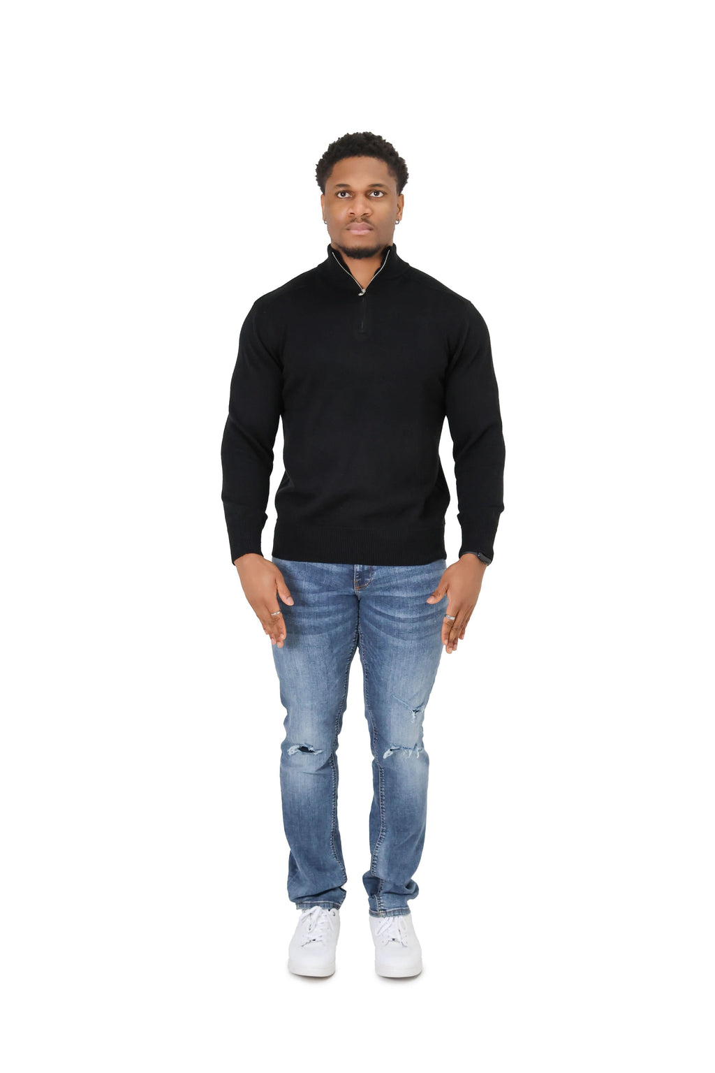 Luxury Silky Wool Knit Quarter Zip