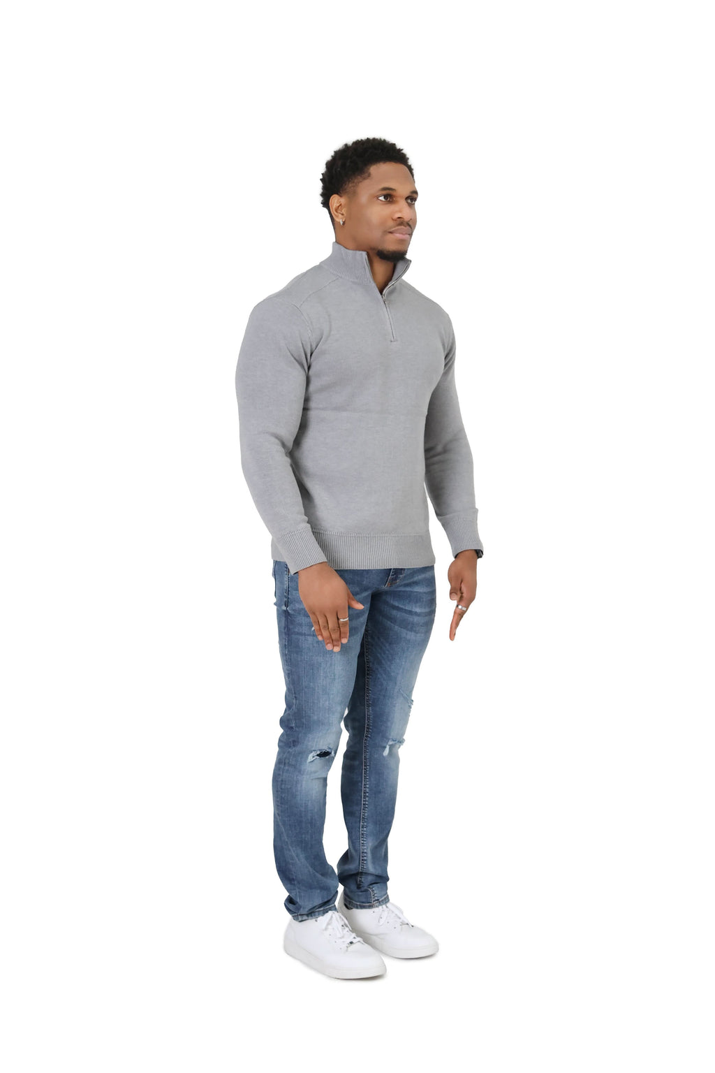 Luxury Silky Wool Knit Quarter Zip