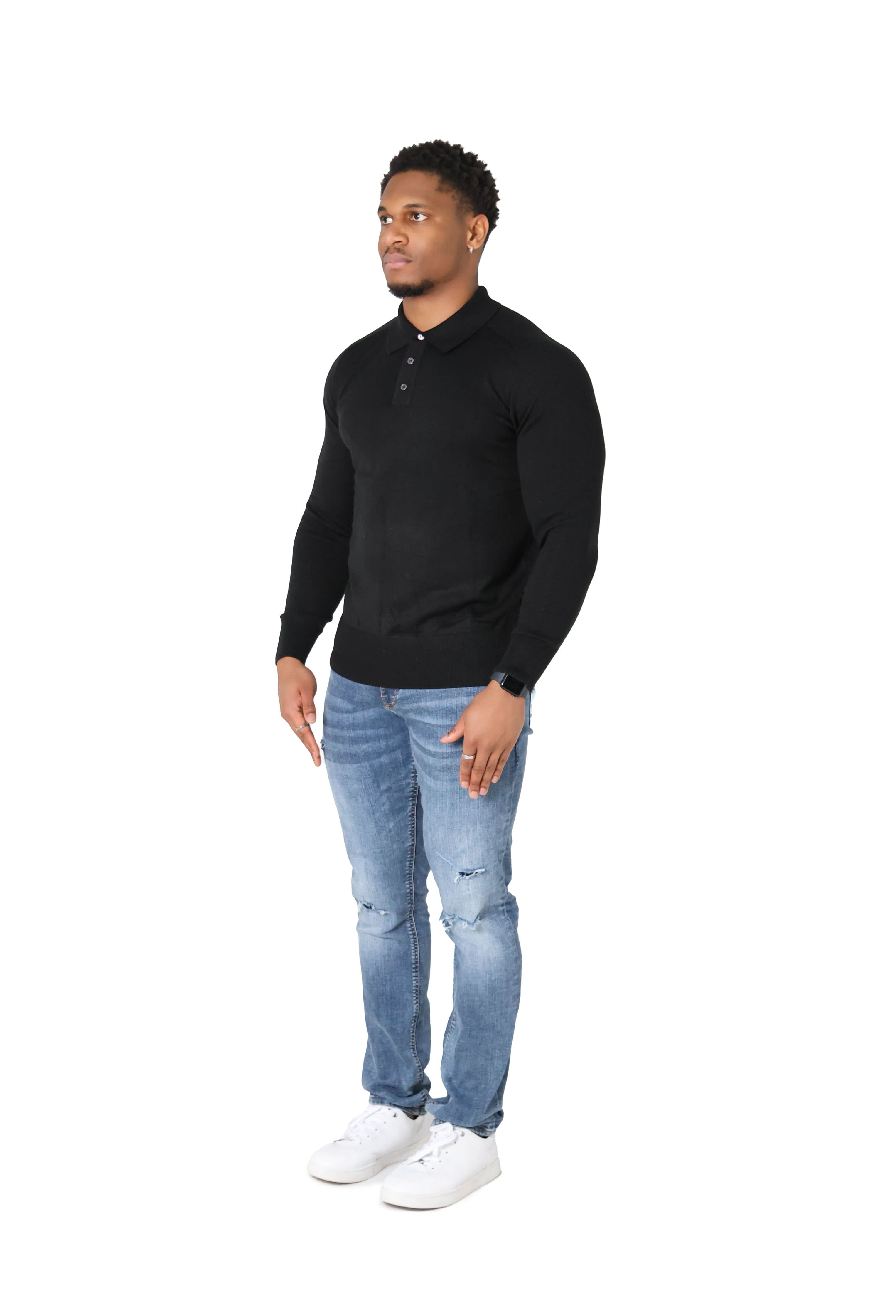 Luxury Silky Wool Knit Long Sleeve Poly Tops