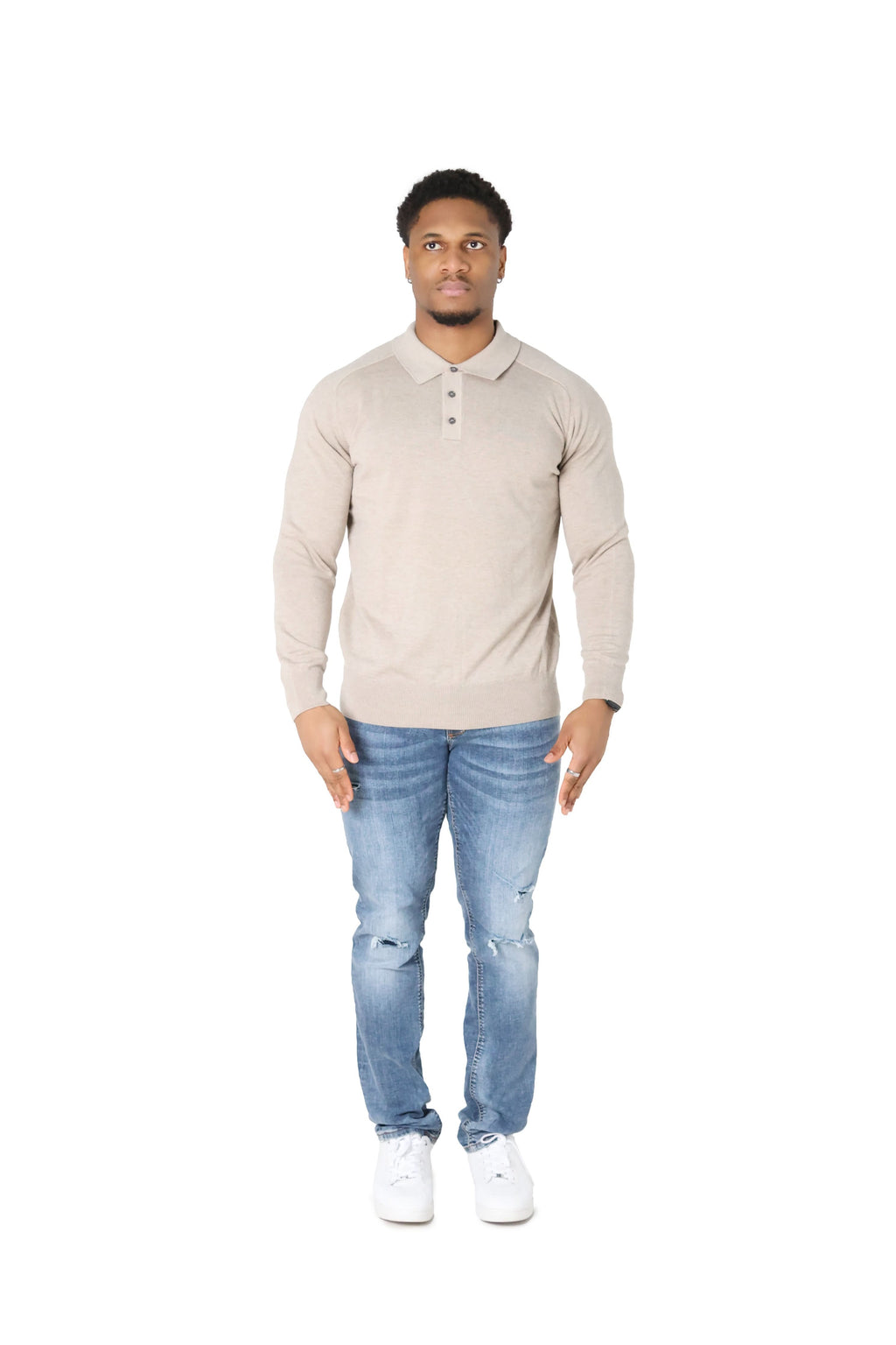 Luxury Silky Wool Knit Long Sleeve Poly Tops