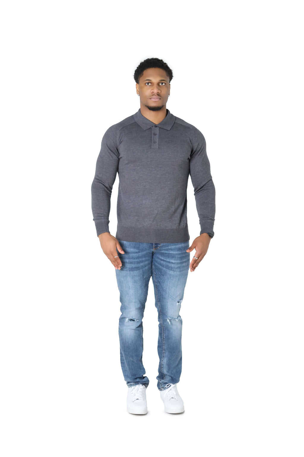 Luxury Silky Wool Knit Long Sleeve Poly Tops