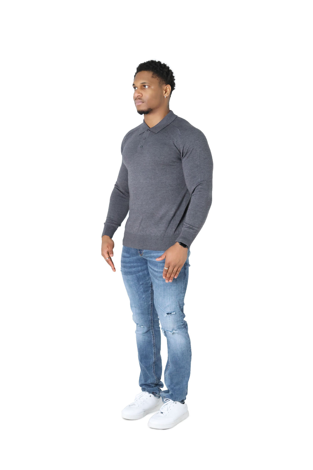 Luxury Silky Wool Knit Long Sleeve Poly Tops