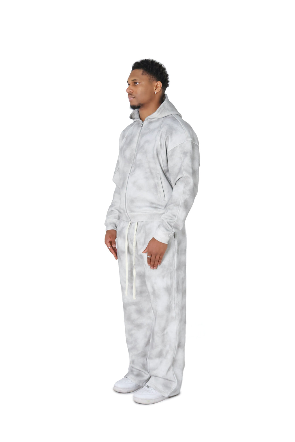 Grey Sunfade Cloud Hoodies