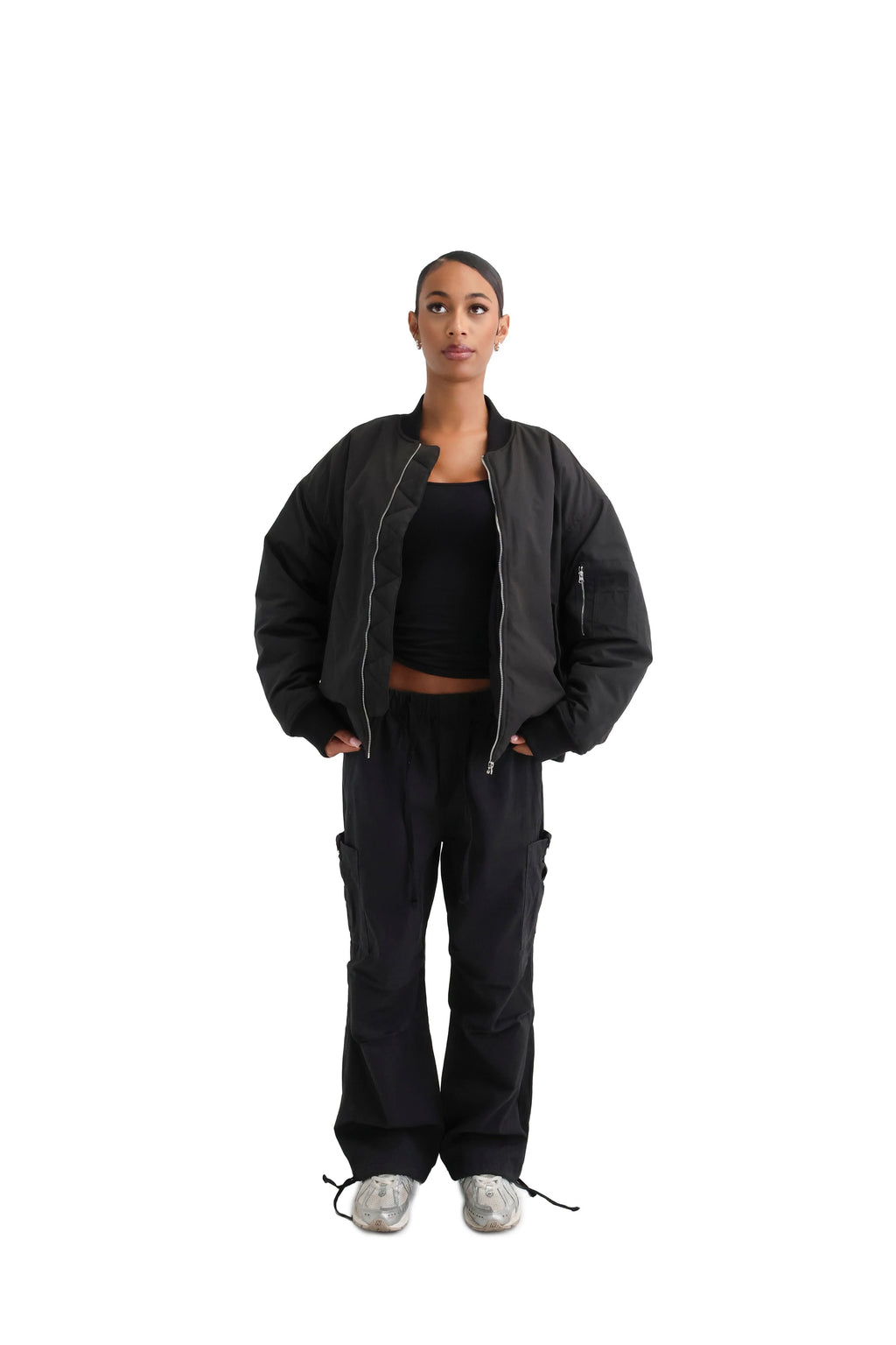 Cropped Bomber Jacket