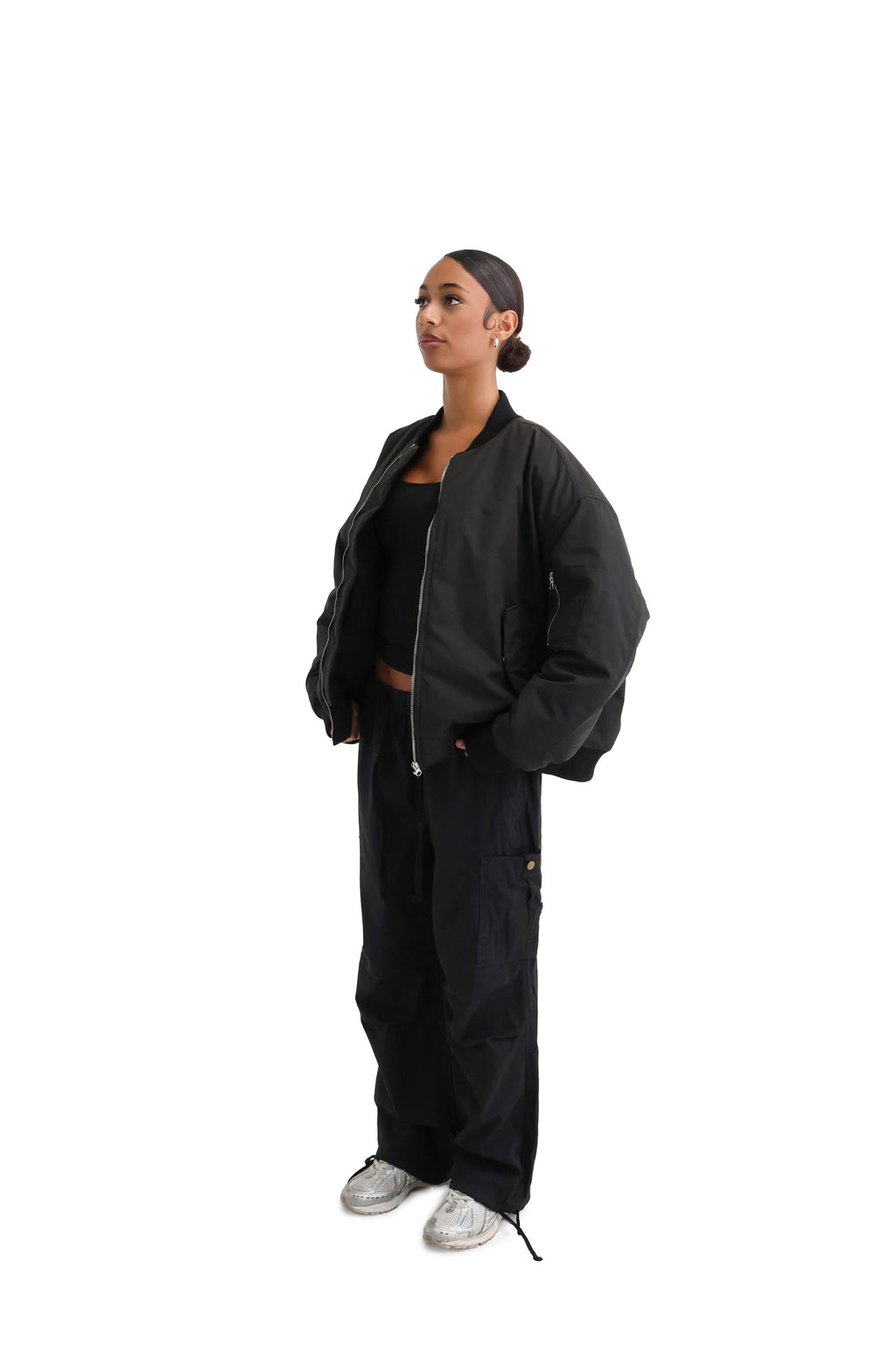 Cropped Bomber Jacket