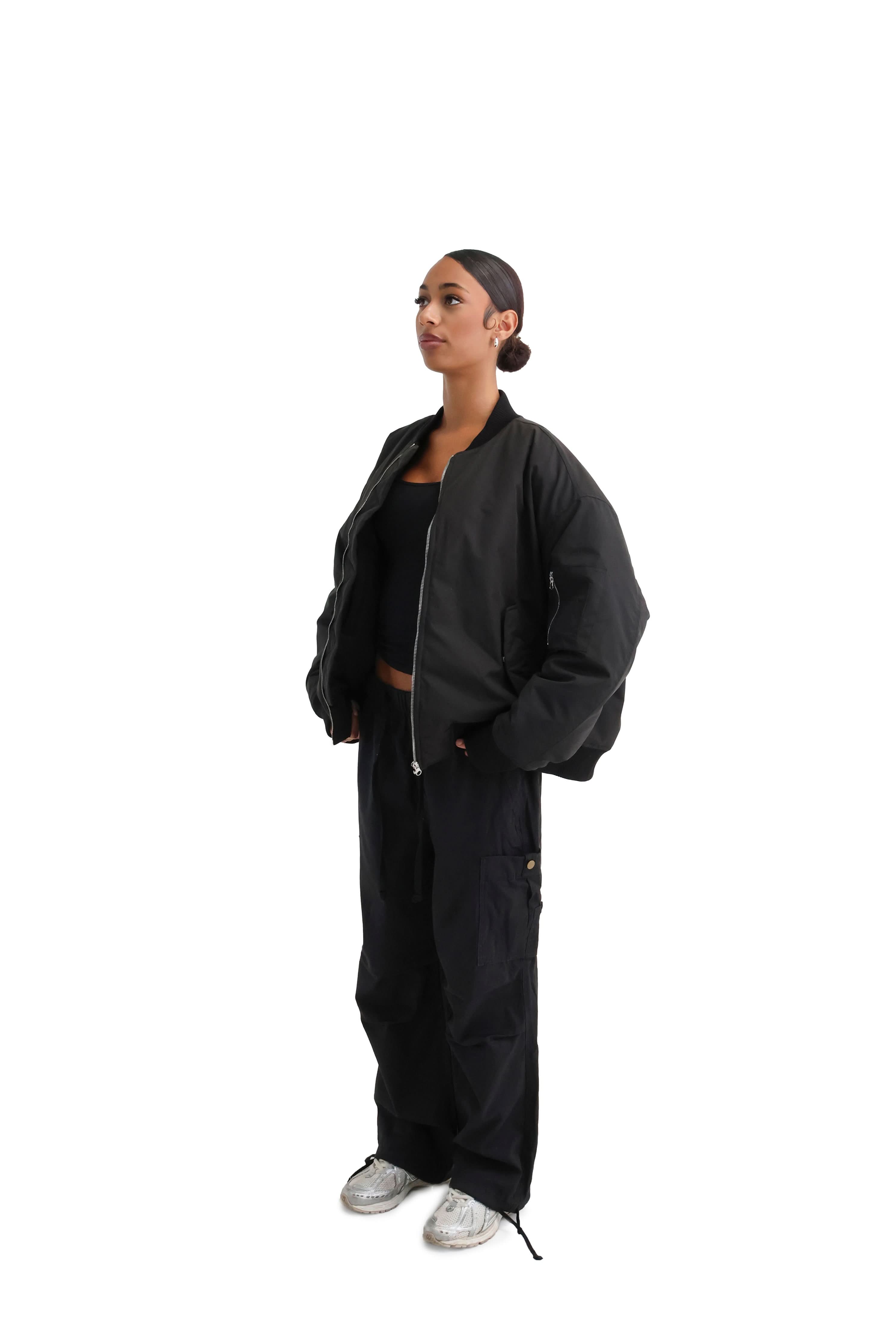 Cropped Bomber Jacket