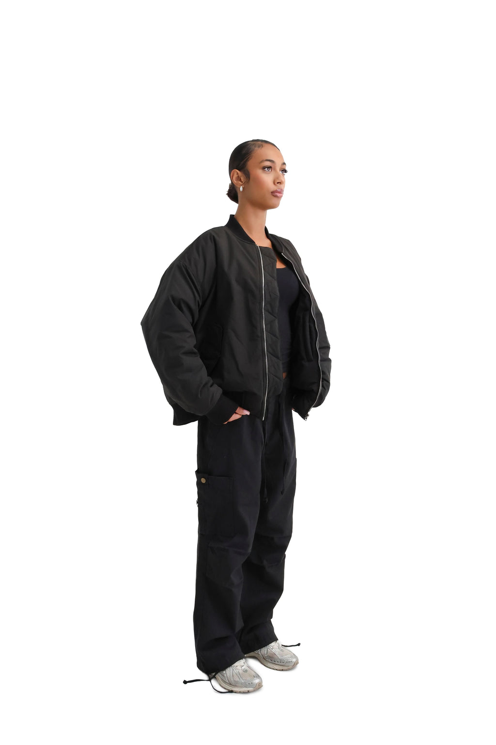 Cropped Bomber Jacket