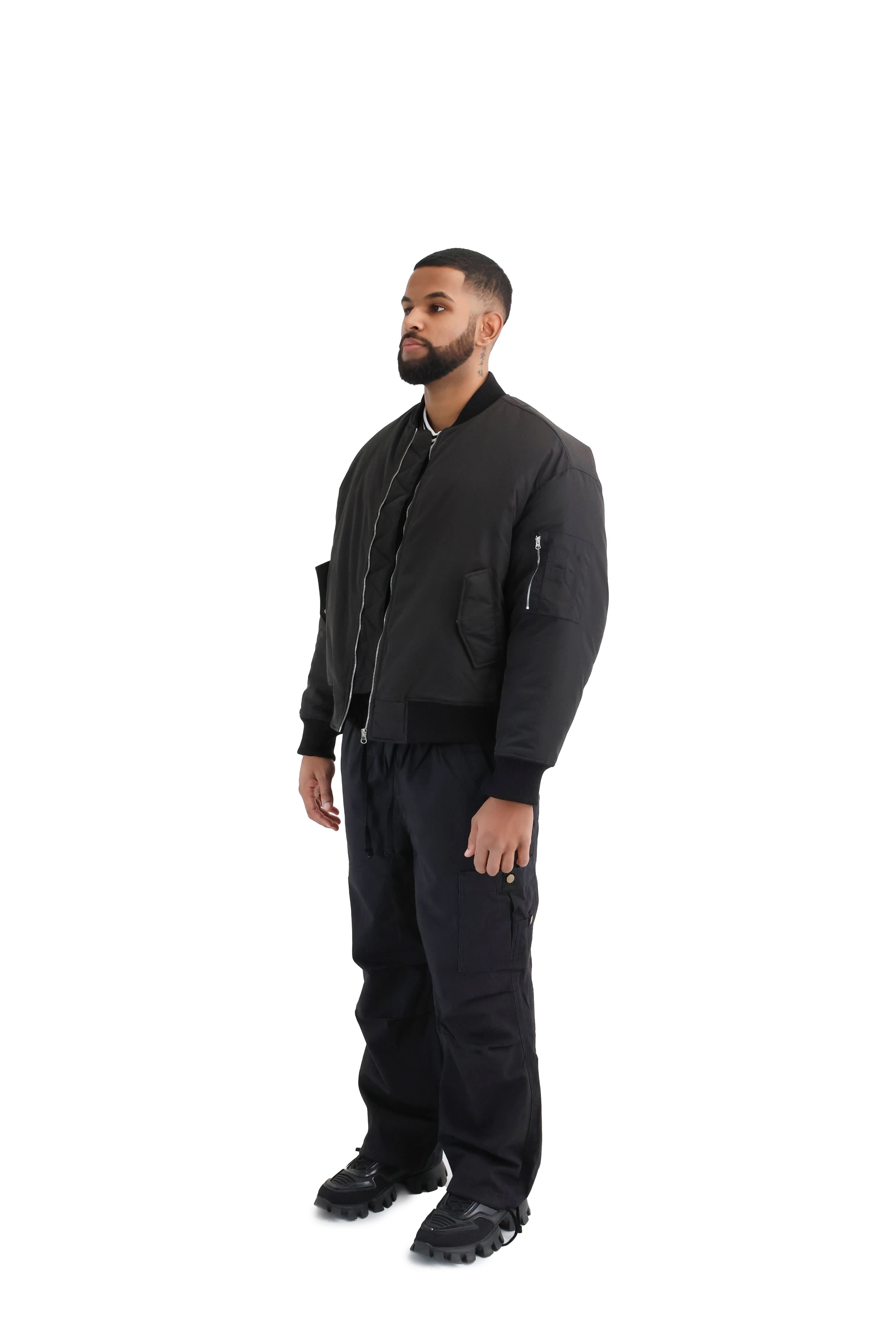 Cropped Bomber Jacket