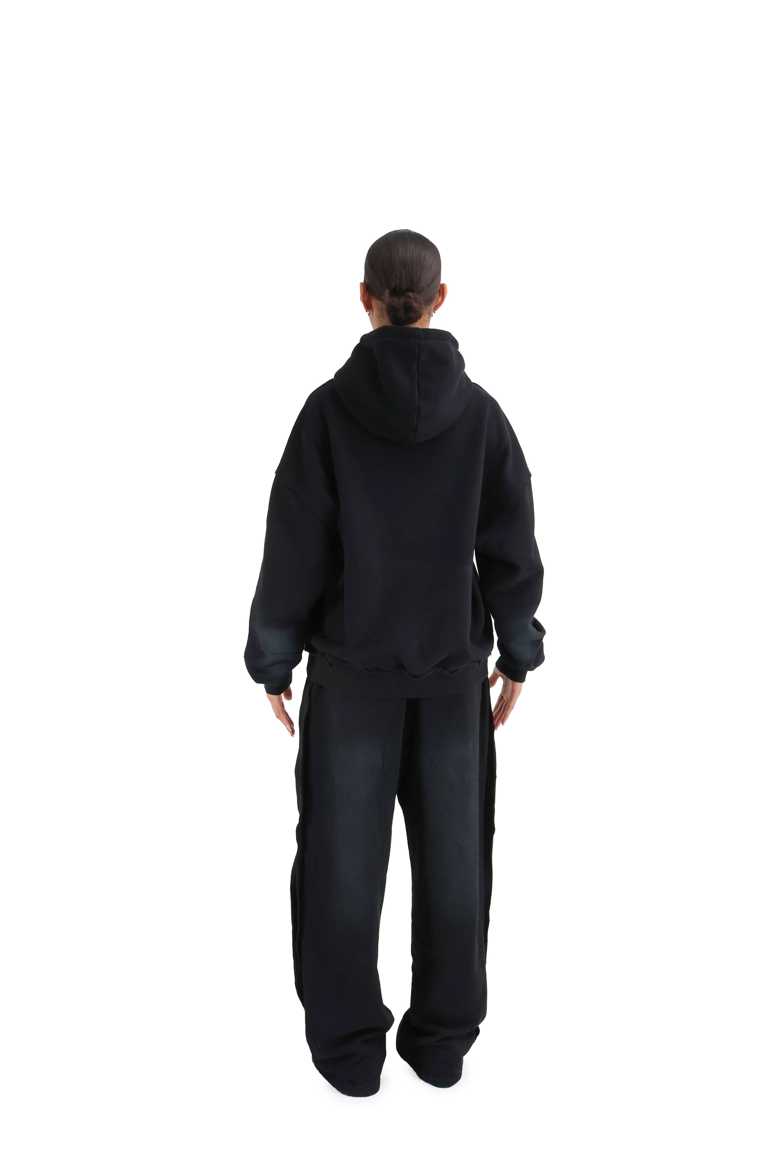 Distressed Acid Wash Stud Hoodies 400GSM