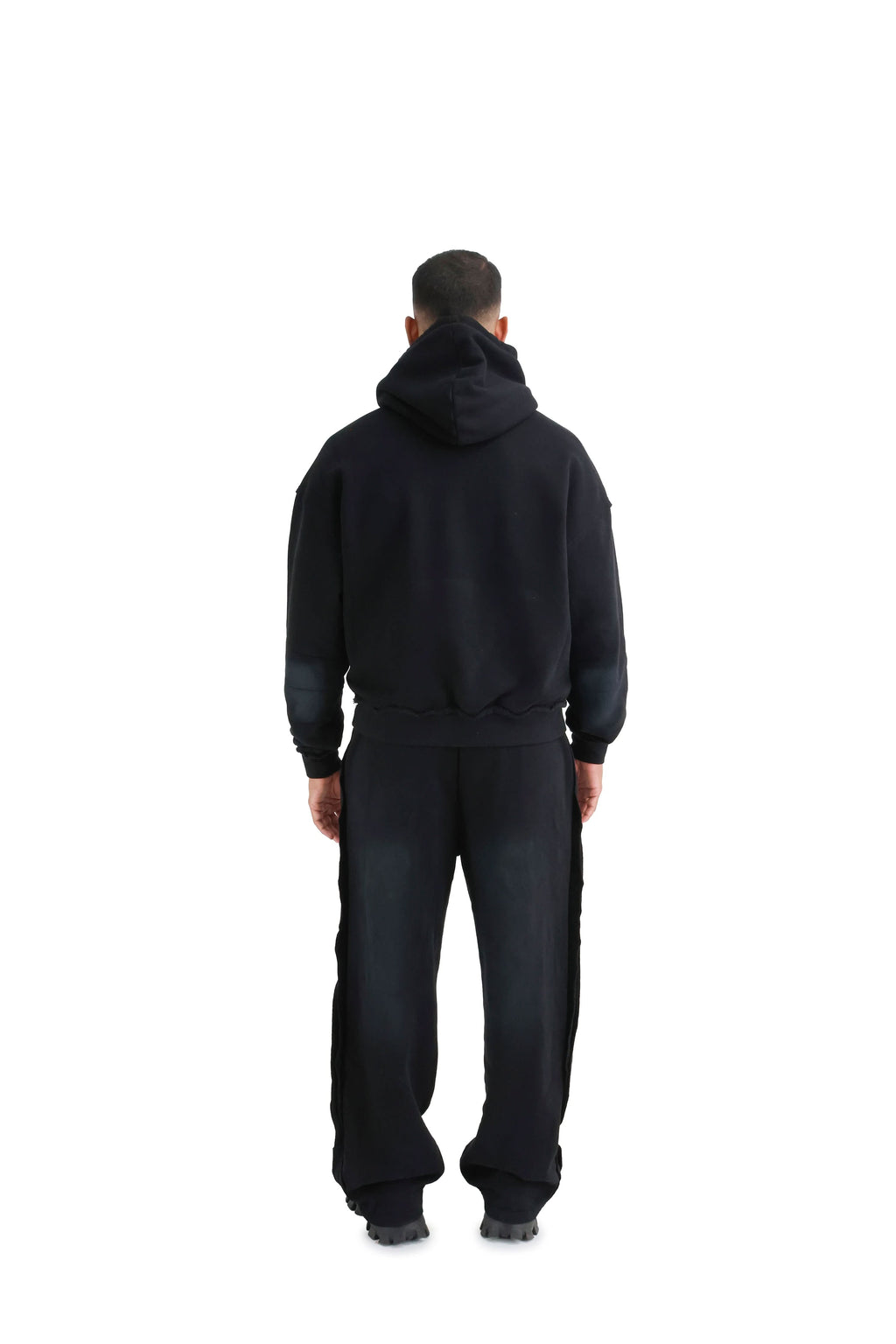 Distressed Acid Wash Stud Hoodies 400GSM