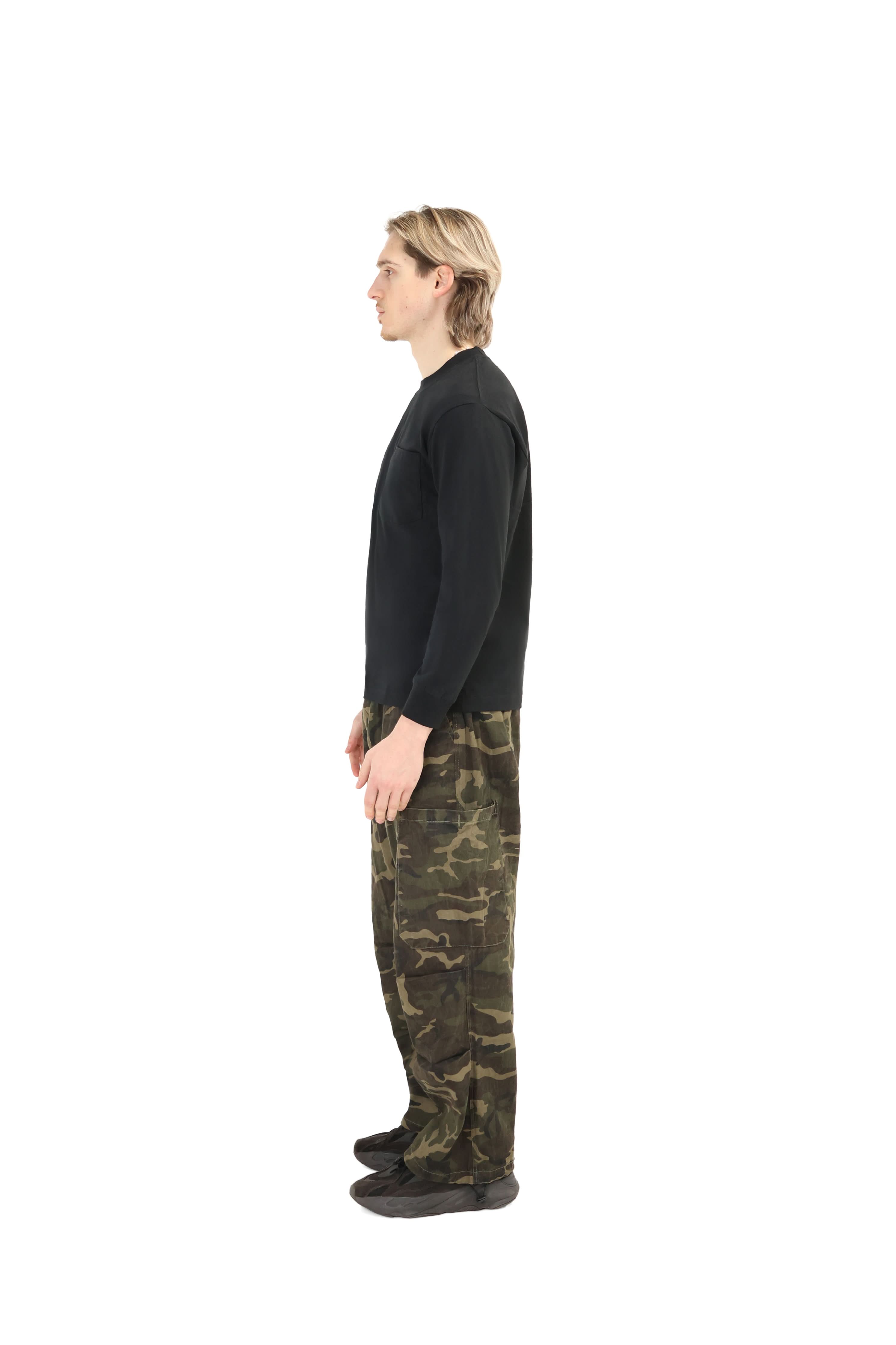 Wide Leg Camo Cargo Trousers