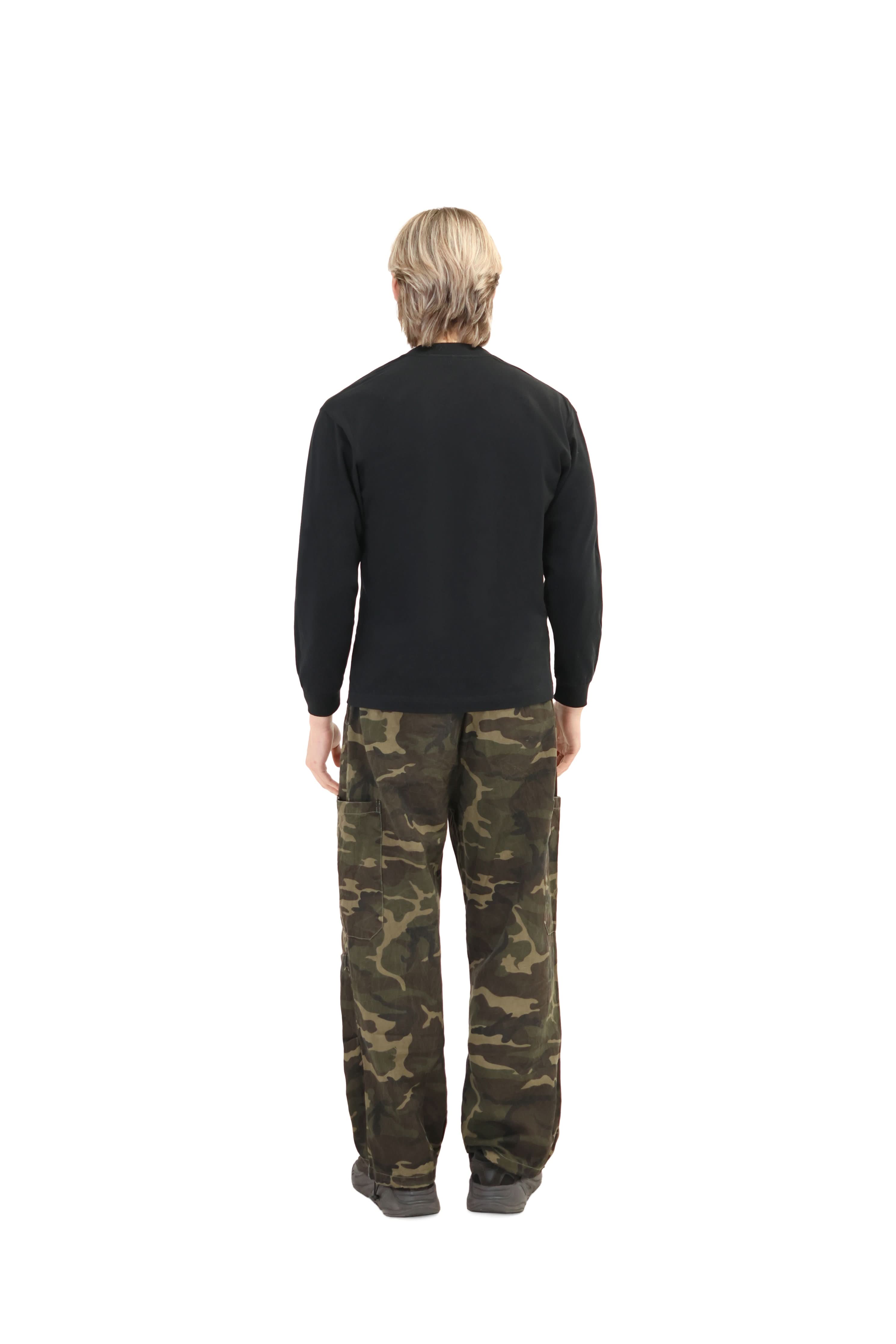 Wide Leg Camo Cargo Trousers