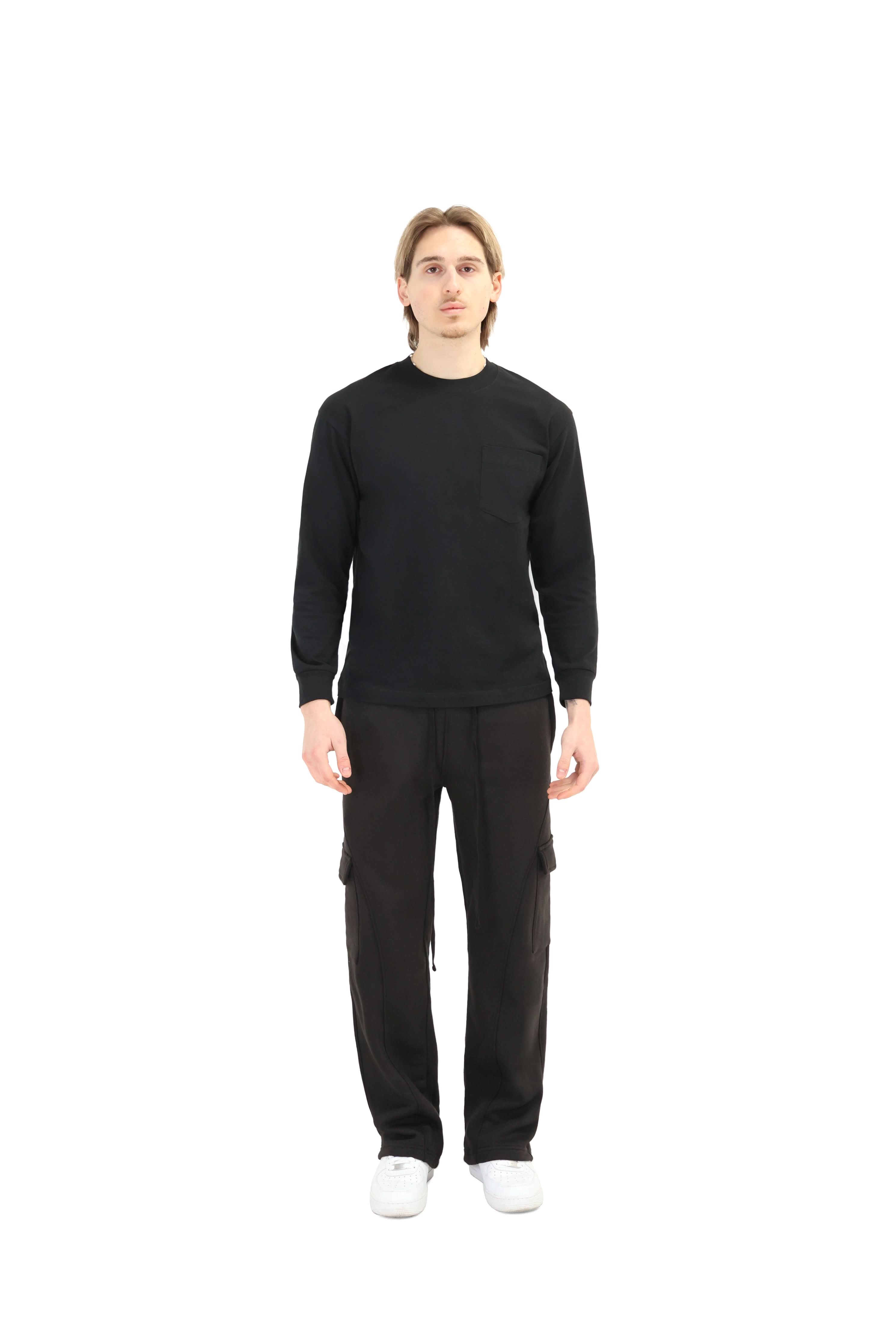 Wide Leg Cargo Joggers with Ankle Zip 330GSM