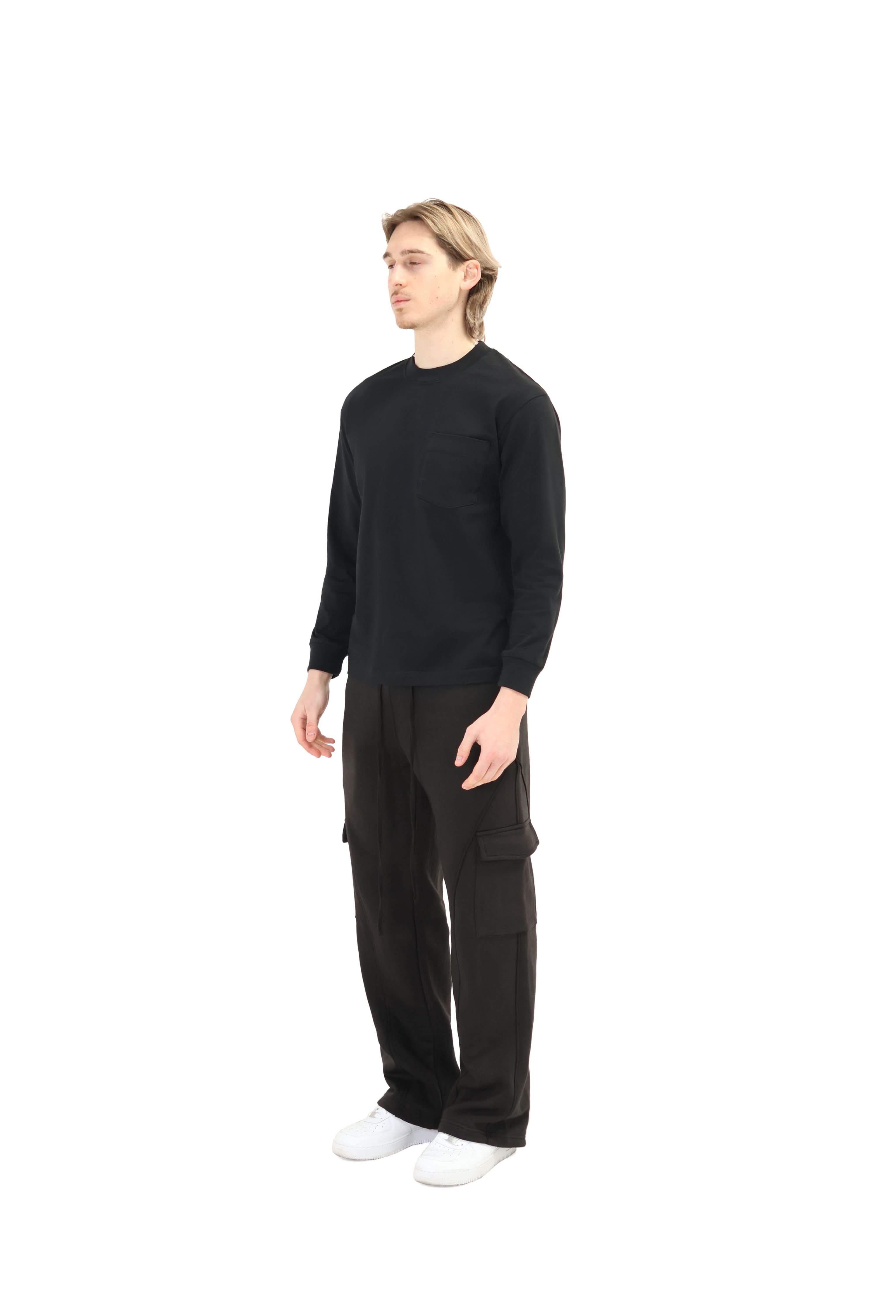 Wide Leg Cargo Joggers with Ankle Zip 330GSM