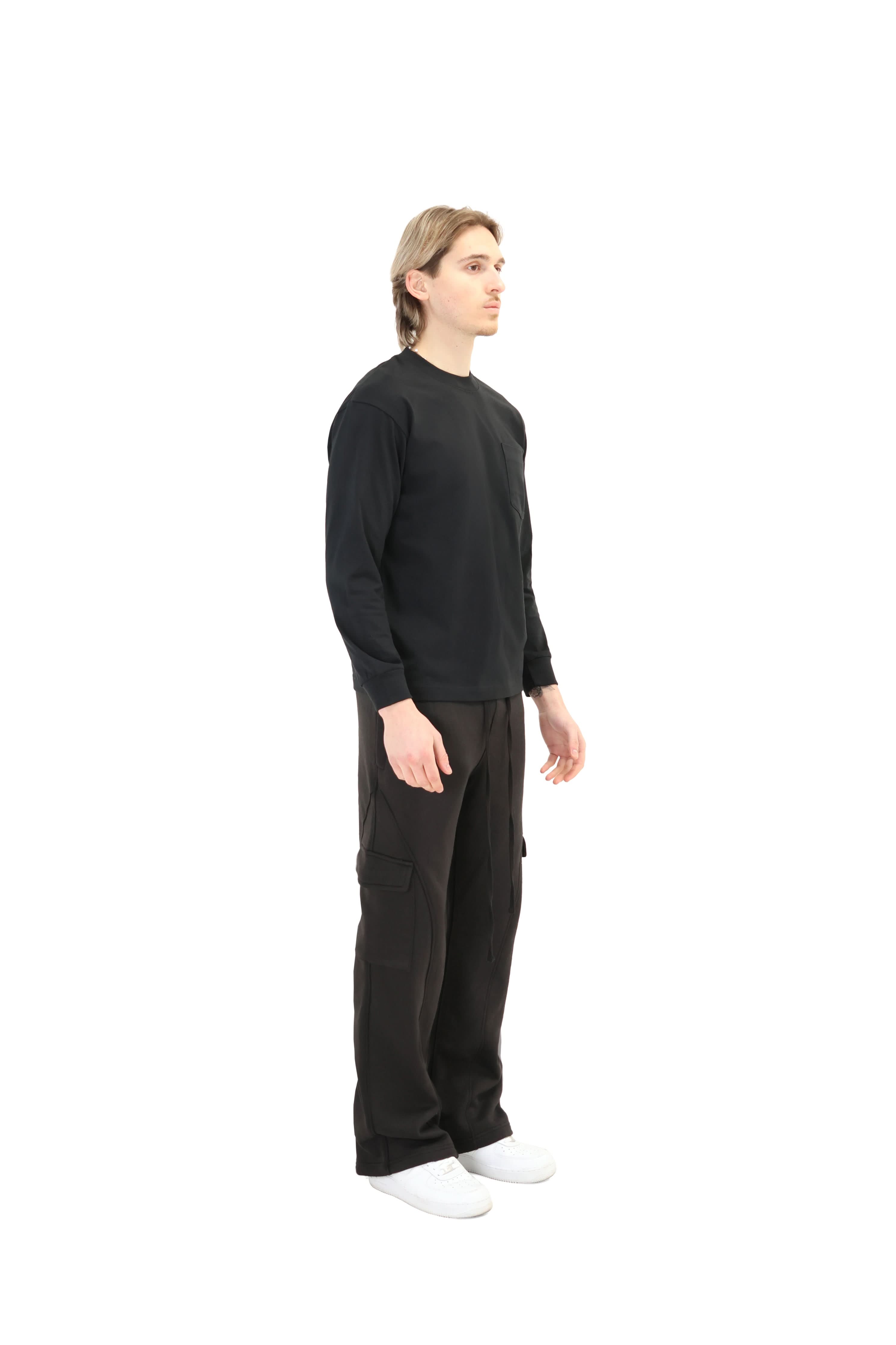 Wide Leg Cargo Joggers with Ankle Zip 330GSM