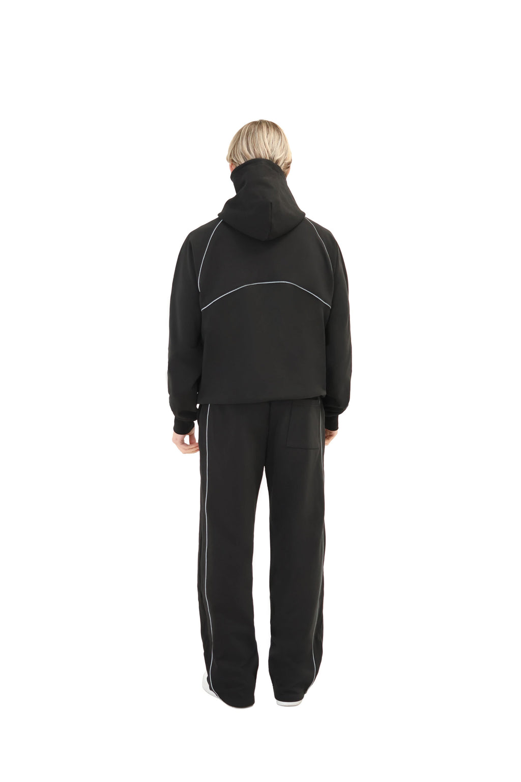 Oversized Reflective Piping Hoodie 450GSM