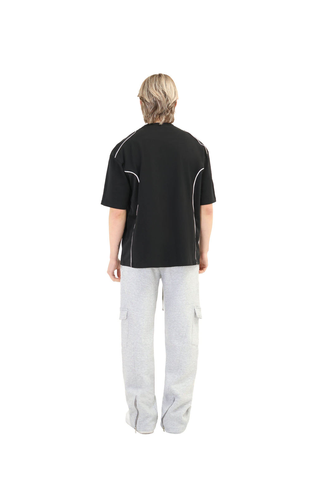 Wide Leg Cargo Joggers with Ankle Zip 330GSM